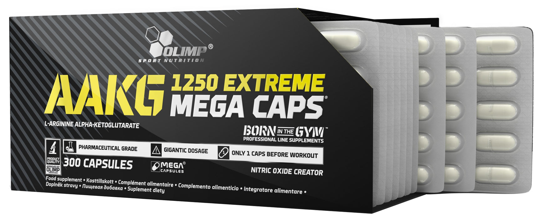 Olimp Nutrition AAKG Extreme Mega Caps - 300 caps - Default Title - Amino Acids and BCAAs at MySupplementShop by Olimp Nutrition