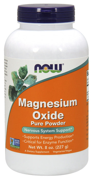 NOW Foods Magnesium Oxide, Pure Powder - 227g - Vitamins & Minerals at MySupplementShop by NOW Foods