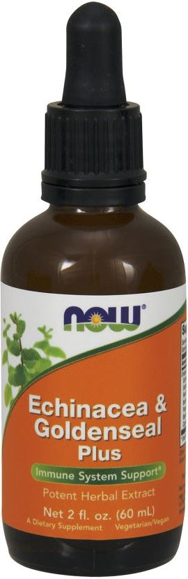 NOW Foods Echinacea &amp; Goldenseal Plus - 60 ml. - Health and Wellbeing at MySupplementShop by NOW Foods