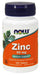 NOW Foods Zinc, 50mg - 100 tabs | High-Quality Vitamins & Minerals | MySupplementShop.co.uk