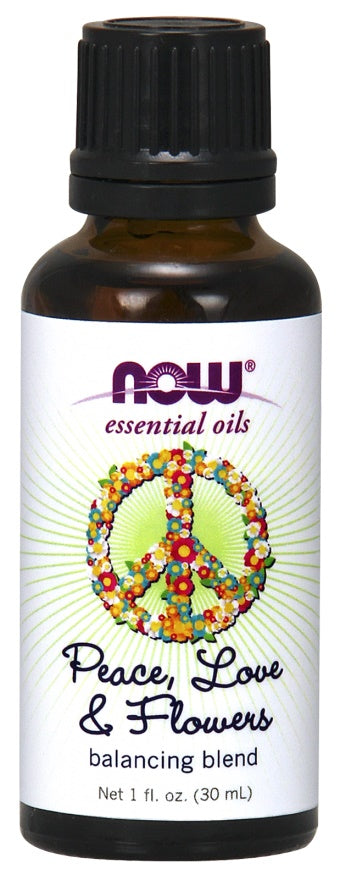 NOW Foods Essential Oil, Peace Love & Flowers Oil Blend - 30 ml. | High-Quality Health and Wellbeing | MySupplementShop.co.uk