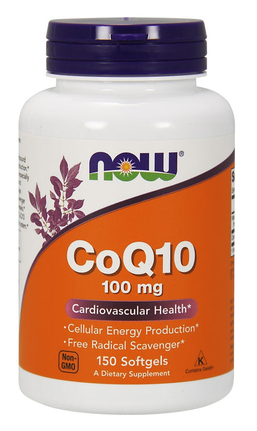 NOW Foods CoQ10, 100mg - 150 softgels - Health and Wellbeing at MySupplementShop by NOW Foods