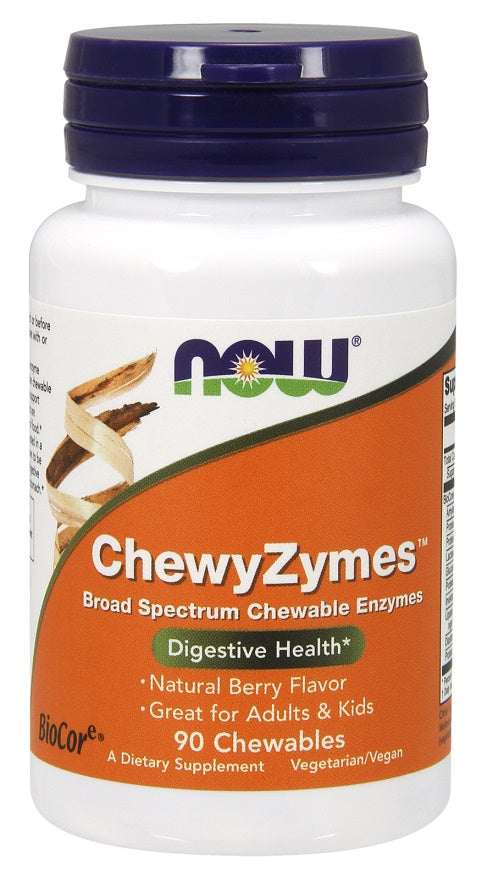 NOW Foods ChewyZymes - 90 chewables - Health and Wellbeing at MySupplementShop by NOW Foods