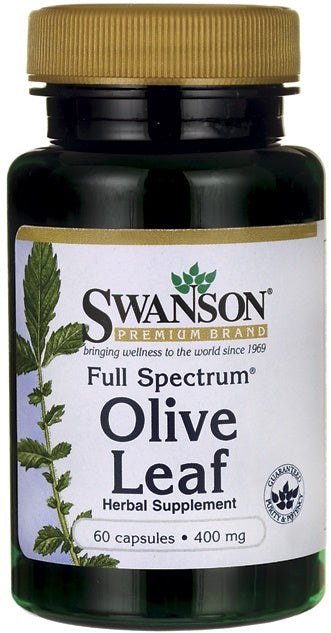 Swanson Full Spectrum Olive Leaf, 400mg - 60 caps | High-Quality Health and Wellbeing | MySupplementShop.co.uk