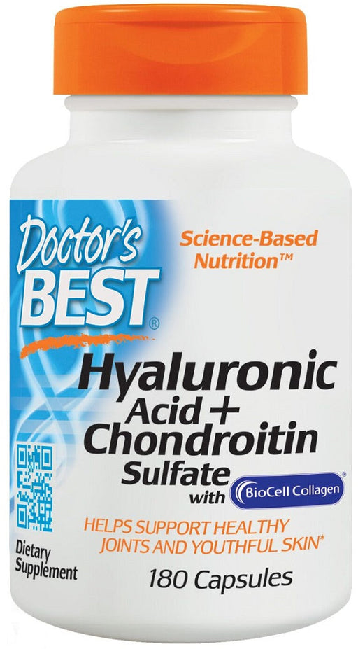 Doctor's Best Hyaluronic Acid + Chondroitin Sulfate with BioCell Collagen - 180 caps | High-Quality Joint Support | MySupplementShop.co.uk