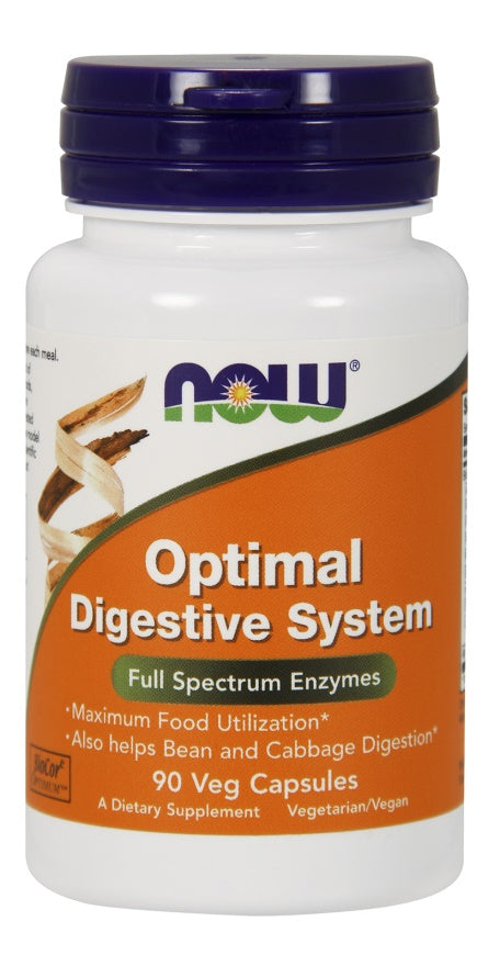 NOW Foods Optimal Digestive System - 90 vcaps | High-Quality Health and Wellbeing | MySupplementShop.co.uk