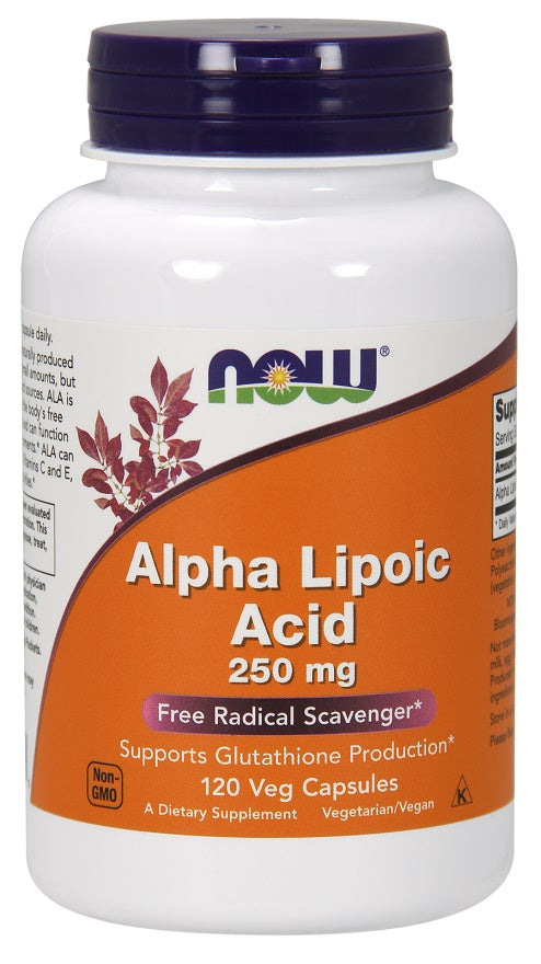 NOW Foods Alpha Lipoic Acid, 250mg - 120 vcaps | High-Quality Health and Wellbeing | MySupplementShop.co.uk