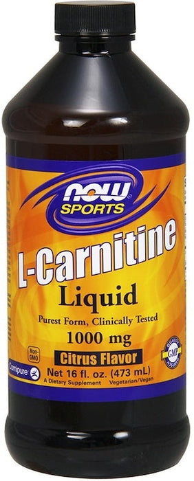 NOW Foods L-Carnitine Liquid, 1000mg Tropical Punch - 473 ml. - Amino Acids and BCAAs at MySupplementShop by NOW Foods