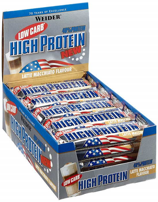 Weider 40% Low Carb High Protein Bar, Peanut Caramel - 24 bars (50 grams) - Protein Bars at MySupplementShop by Weider