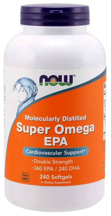 NOW Foods Super Omega EPA Molecularly Distilled - 240 softgels - Omegas, EFAs, CLA, Oils at MySupplementShop by NOW Foods