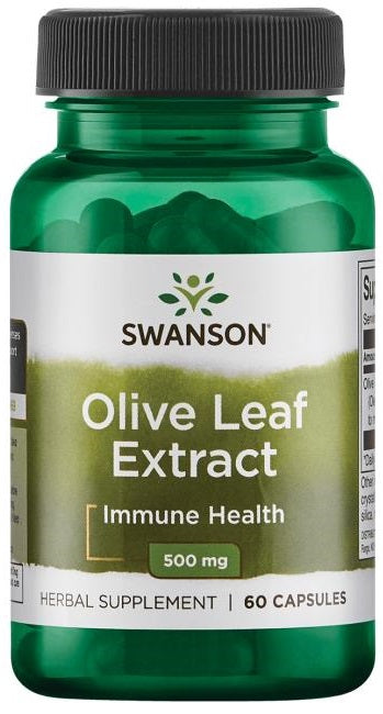 Swanson Olive Leaf Extract, 500mg - 60 caps | High-Quality Health and Wellbeing | MySupplementShop.co.uk