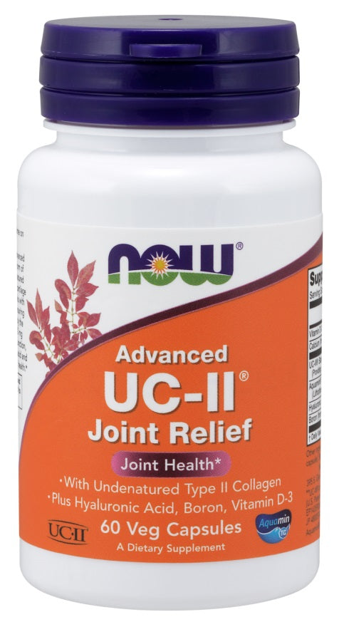 NOW Foods UC-II Advanced Joint Relief - 60 vcaps | High-Quality Joint Support | MySupplementShop.co.uk