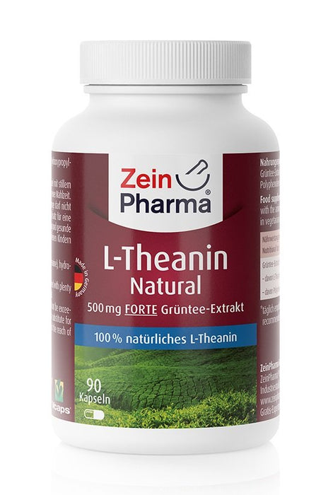 Zein Pharma L-Theanin Natural, 500mg - 90 caps - Amino Acids and BCAAs at MySupplementShop by Zein Pharma