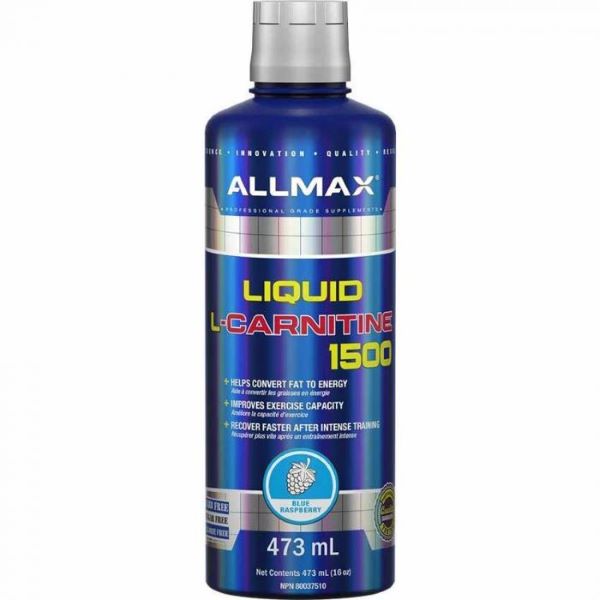 AllMax Nutrition Liquid L-Carnitine 1500, Blue Raspberry - 473 ml. - Default Title - Slimming and Weight Management at MySupplementShop by AllMax Nutrition