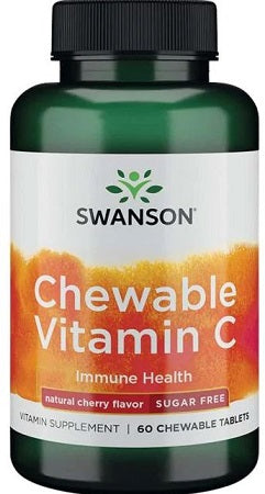 Swanson Chewable Vitamin C, Natural Cherry Flavour - 60 chewable tabs - Vitamins & Minerals at MySupplementShop by Swanson