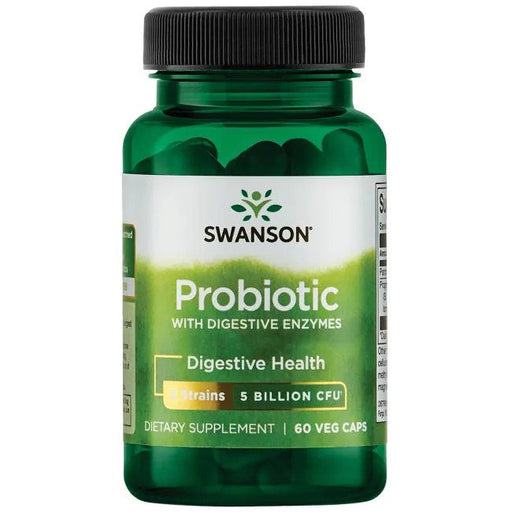 Swanson Probiotic with Digestive Enzymes - 60 vcaps | High-Quality Sports Supplements | MySupplementShop.co.uk