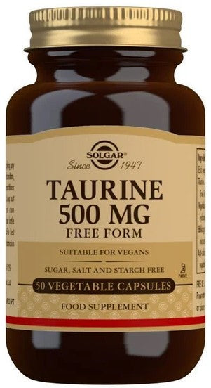 Solgar Taurine, 500mg - 50 vcaps | High-Quality Sports Supplements | MySupplementShop.co.uk