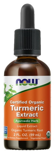 NOW Foods Turmeric Extract Liquid, Organic - 59 ml. | High-Quality Sports Supplements | MySupplementShop.co.uk