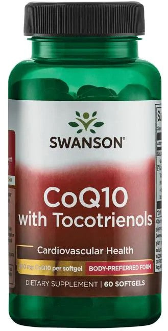 Swanson CoQ10, 200 mg (with 20mg Tocotrienols) - 60 softgels | High-Quality Sports Supplements | MySupplementShop.co.uk