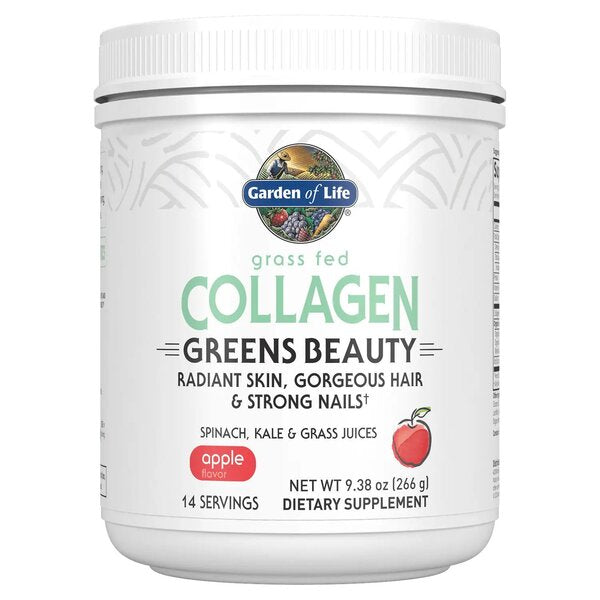 Garden of Life Grass Fed Collagen Greens Beauty, Apple - 266g | High-Quality Joint Support | MySupplementShop.co.uk