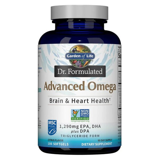 Garden of Life Dr. Formulated Advanced Omega, Citrus - 180 softgels | High-Quality Health and Wellbeing | MySupplementShop.co.uk