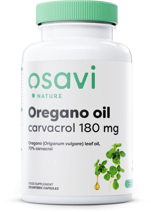 Osavi Oregano Oil Carvacrol, 180mg - 120 enteric caps - Oregano at MySupplementShop by Osavi