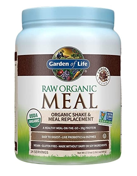 Garden of Life Raw Organic Meal, Chocolate Cacao - 509g | High-Quality Vitamins, Minerals & Supplements | MySupplementShop.co.uk