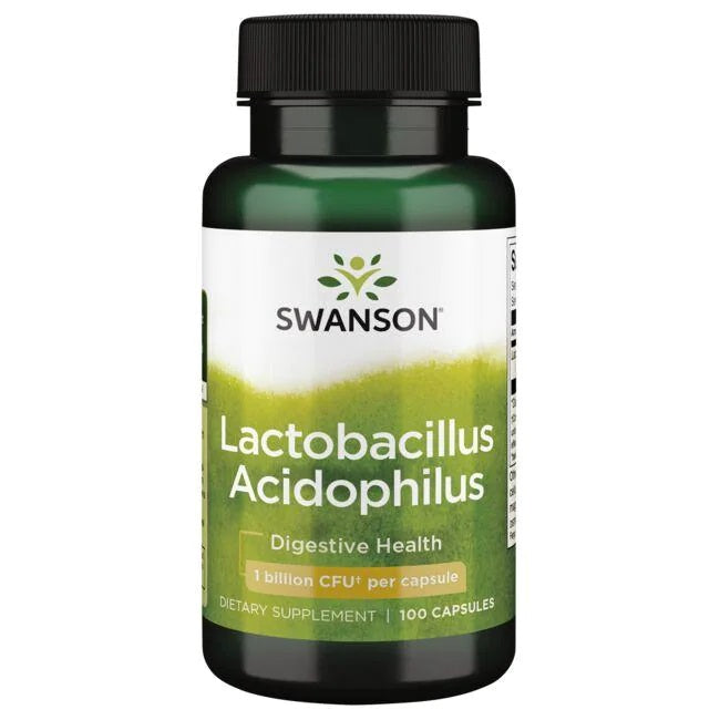 Swanson Lactobacillus Acidophilus, 1 billion CFU - 100 caps - Health and Wellbeing at MySupplementShop by Swanson