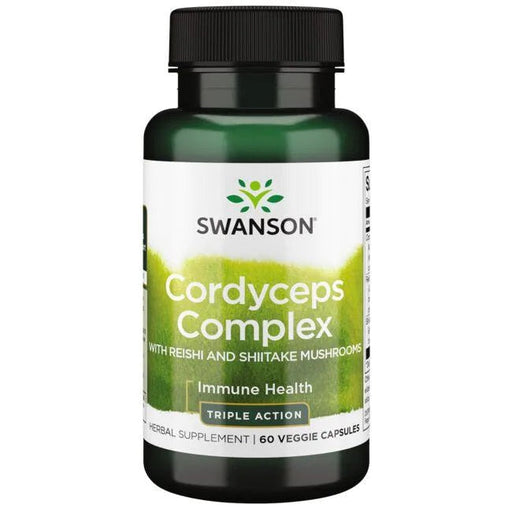 Swanson Cordyceps Complex with Reishi and Shiitake Mushrooms - 60 vcaps | High-Quality Health and Wellbeing | MySupplementShop.co.uk