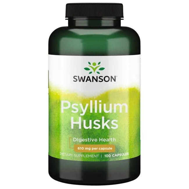 Swanson Psyllium Husks, 610mg - 100 caps | High-Quality Health and Wellbeing | MySupplementShop.co.uk