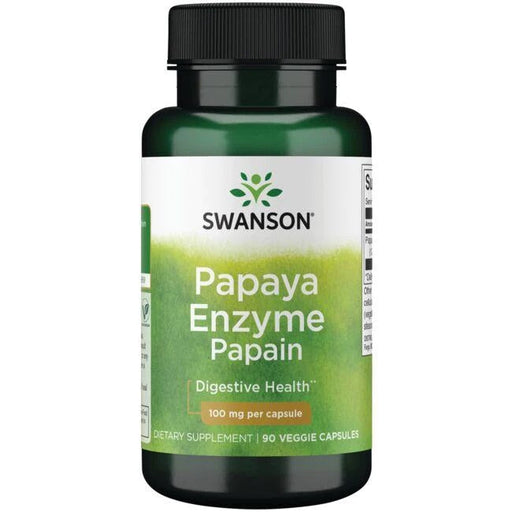 Swanson Papaya Enzyme Papain, 100mg - 90 vcaps | High-Quality Health and Wellbeing | MySupplementShop.co.uk