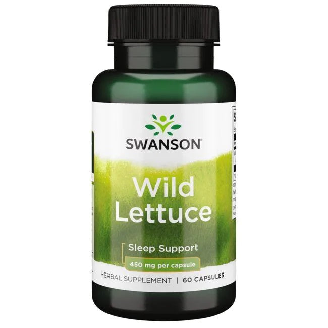 Swanson Wild Lettuce, 450mg - 60 caps | High-Quality Health and Wellbeing | MySupplementShop.co.uk