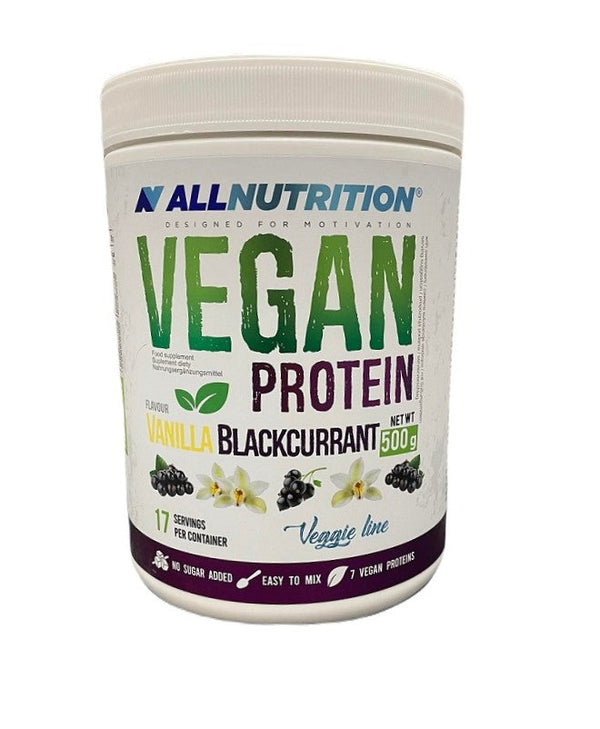 Allnutrition Vegan Protein, Vanilla Blackcurrant - 500g | High-Quality Combination Multivitamins & Minerals | MySupplementShop.co.uk