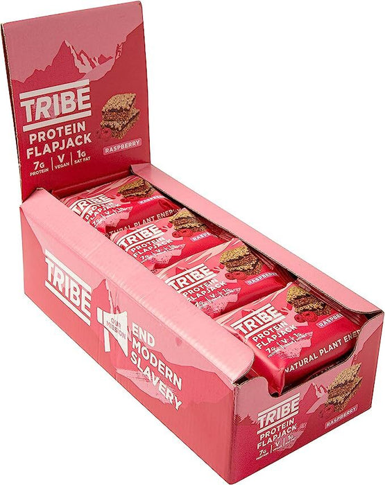 Tribe Protein Flapjack, Raspberry - 12 x 50g - Protein Bars at MySupplementShop by Tribe