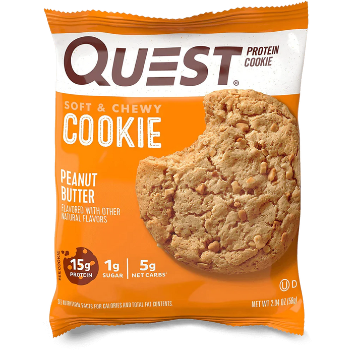 Quest Nutrition Cookie 12x59g Peanut Butter - Health Foods at MySupplementShop by Quest Nutrition